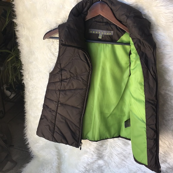 Puffer vest. Brown Kenneth Cole. Size S - Picture 2 of 5
